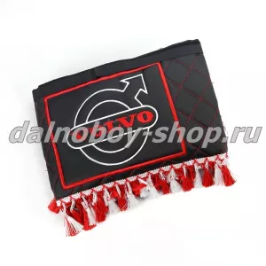 Ламбрекен лоб.+ шторка боковая кожзам 2.2м  VOLVO черный