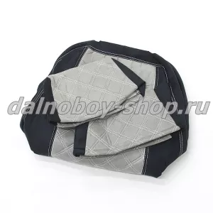 Чехол - сиденье аликанте EURO MZ 2021г./ПРОСТОР/(2 ремня) / черно-серый