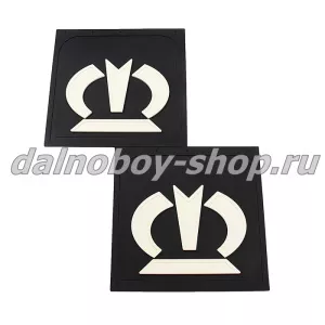 Брызговики задние прицепа 400*400 LUXE KRONE  (КОРОНА) белый