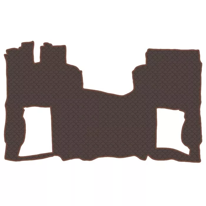 Коврик кож.зам. под ноги FAW JH6 тягач (автомат, без кулисы, 2 пневм.,холодильник) от 2023г /коричне