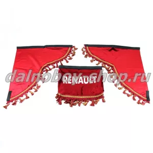 Ламбрекен лоб.+ шторка боковая хамелеон 2.2м  RENAULT красный