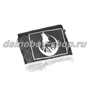 Ламбрекен лоб.+ шторка боковая кожзам 2.2м  ВОЛК черный