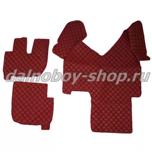 Коврик кож.зам. под ноги Польша IVECO до 2012г (автомат) широкая кабина  бордо