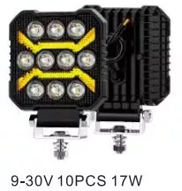 Фара п/т  универ. A-120 / 10 SMD LED / (80mm*80mm*30mm) / 9-30v / 17W / IP67