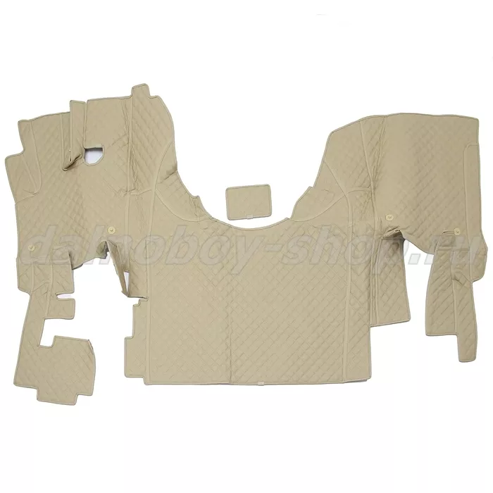 Коврик кож.зам. 3D под ноги DAF XF-105 автомат /бежевый+бежевая нить