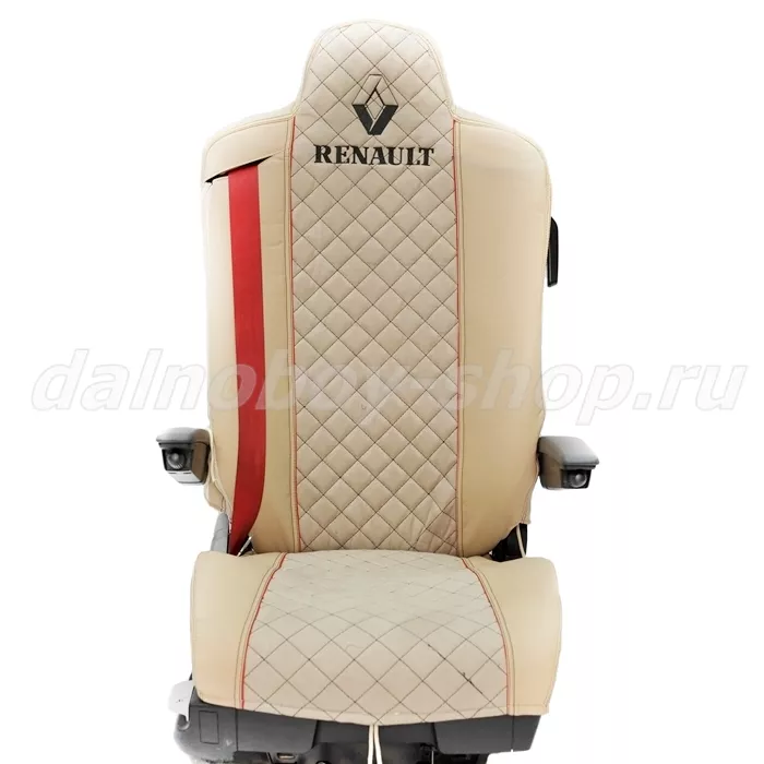 Чехол - сиденье иск.кожа+велюр PREMIUM RENAULT SERIA T/K/С от 2013г 2 выс. сид. бежевый