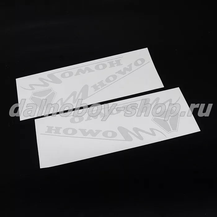 Наклейка  40*40 "HOWO" ( комплект 2шт.) цвет серебро