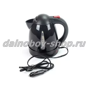 Автоэлектрочайник пластиковый 1литр (ДИСКОВЫЙ) 24 v 300 W ЧЕРНЫЙ