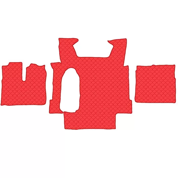 Коврик кож.зам. под ноги HOWO G7 / SITRAK C7H (механика, без холодильника) от 2022г /красный