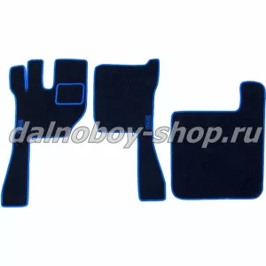 Коврик ворс под ноги Польша (из 3-х) VOLVO FH (до 2009г.) (автомат) синий