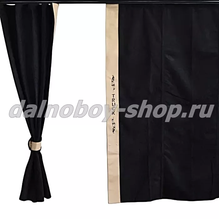 Шторы спальника TRUCK 1.2*1.5 черная алоба + бежевая кожа