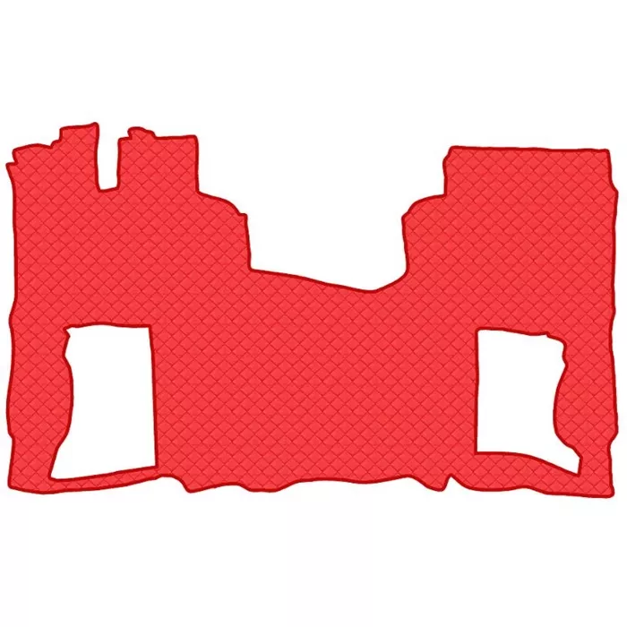 Коврик кож.зам. под ноги FAW JH6 тягач (автомат, без кулисы, 2 пневм.,холодильник) от 2023г /красный