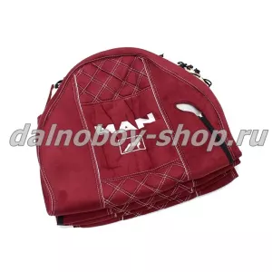 Чехол - сиденье аликанте MAN TG-A/X/S/M/L  до 2017 (2 ремня)(2 выс.сид.) красный