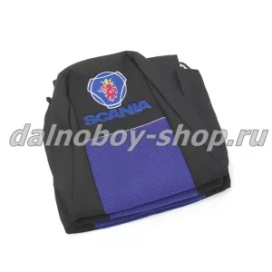 Чехол - сиденье SCANIA 6 серия от 2014 г. 2выс ( разные сидения ) синий