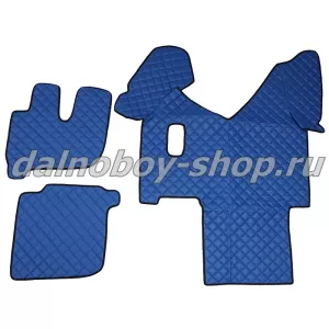 Коврик кож.зам. под ноги Польша IVECO до 2012г. (механика) широкая кабина  синий