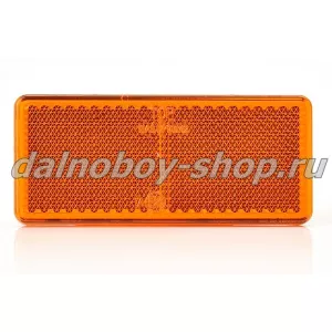 Катафот WAS UP96*42 прямоугольн.на липучке желтый (500)/10