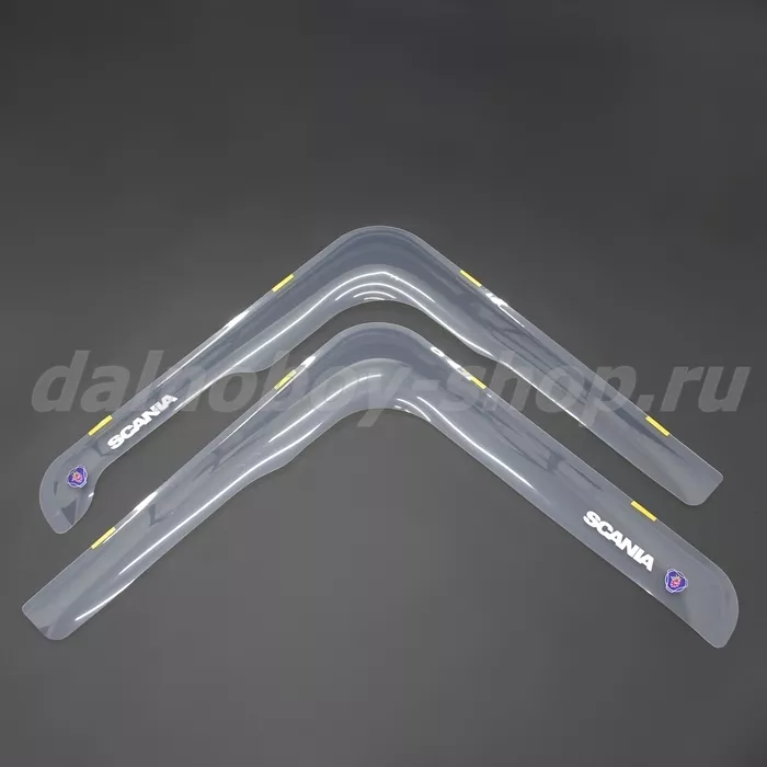Дефлектор вставной SCANIA S/R (до -2016) большой угол прозрачный