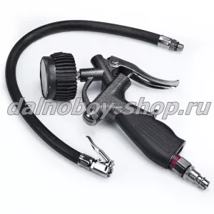 Манометр с пистолетом для подкачки шин / 0-16 бар / Евро / "КОЛИР" LN-03