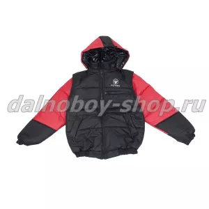 Куртка мужская утепленная с капюшон. (комбинир.) / FOTON / 60-62 / красно-черная