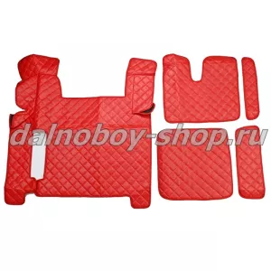 Коврик кож.зам. под ноги Польша MAN TGX 2018  (2 выдв.ящик) красный