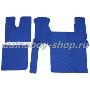 Коврик кож.зам. под ноги Польша MAN TGX (2 выдв.ящик) (механика) синий