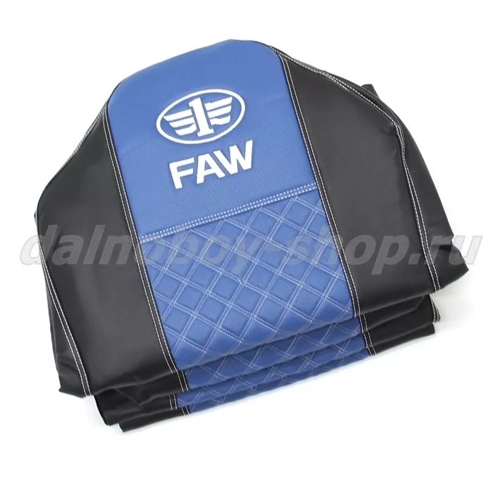 Чехол - сиденье / иск.кожа /PREMIUM / FAW J7 (FW02) / Черн+Син