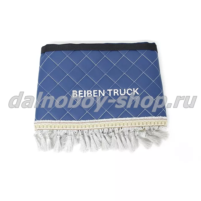 Ламбрекен лоб.+ шторка боковая кожзам 2.2м  BAIBEN TRUCK синий