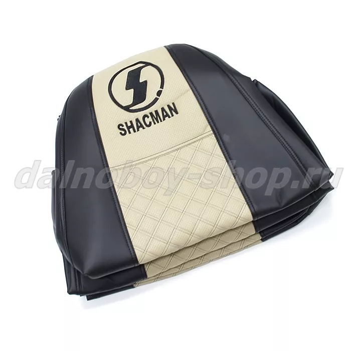 Чехол - сиденье / иск.кожа /PREMIUM / SHACMAN FX3000 (SH03) / чёрн+беж