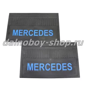 Брызговики задние резина (тисненные) 600*400 MERCEDES синяя надпись