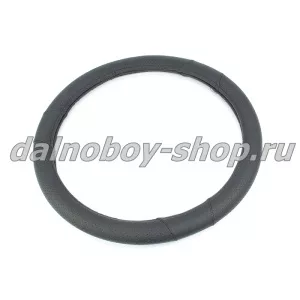 Оплетка на  руль универсальная НАТУРАЛЬНАЯ КОЖА 50*10cm ХХXXL черная