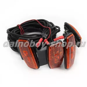 Указатель габ. EURO 3 диод ГИРЛЯНДА (4 указателя) 24v / 11.5м / желтый