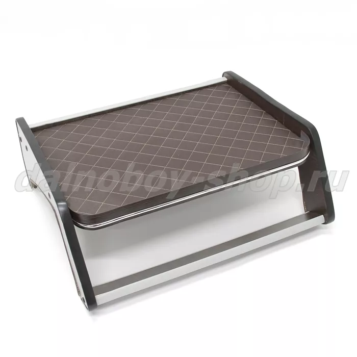 Стол MZ EURO с полкой / кожзам / коричневый /