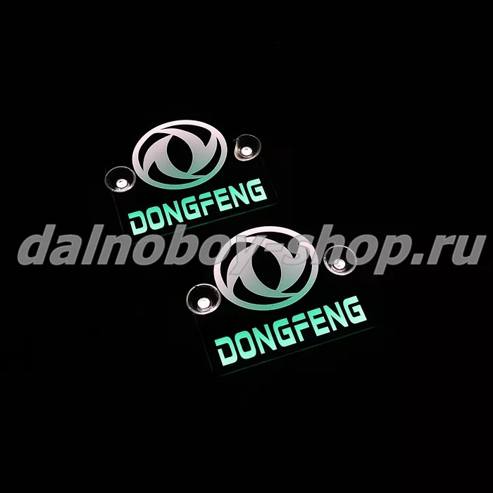 Табличка светящаяся черная 13/15 см. DONFENG бел/зел 24v (2шт) двойная