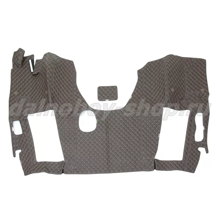 Коврик кож.зам. 3D под ноги KMZ Neo 5490 механика 2х нитка шоколад кожа/нить бежевая