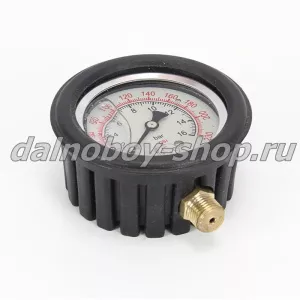 Манометр без пистолета ГЛИЦЕРИНОВЫЙ, с резиновой защитой / 0-16 бар / резъба d=10