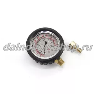 Манометр без пистолета ГЛИЦЕРИНОВЫЙ, с резиновой защитой / 0-16 бар / ерш 8