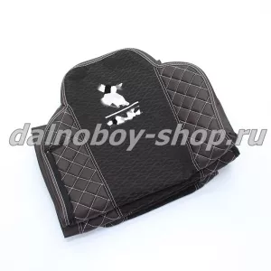 Чехол - сиденье иск.кожа+велюр PREMIUM KMZ EURO AXOR NEO 5490  2016 > (2 ремня)(2 выс) коричневый