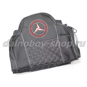 Чехол - сиденье / иск.кожа /PREMIUM / MERCEDES MP II/III 2004-2013 (2ремня)(2 выс.сид.) черн+бел нит