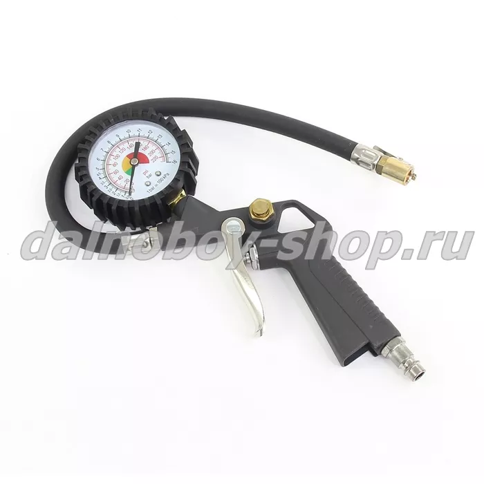 Манометр с пистолетом для подкачки шин / 0-16 бар / Евро / наконечник шланга и сердечник...