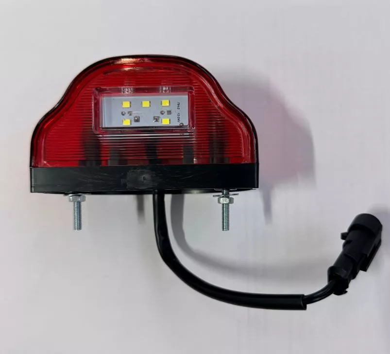 Подсветка номера LED РОССИЯ волна красная с AMP разъемом