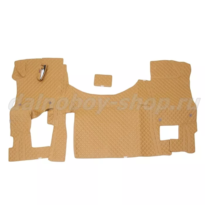 Коврик кож.зам. 3D под ноги FOTON AUMAN /фокс+бежевая нить