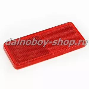 Катафот прямоугольн.на липучке 38*85 мм красный (ПОЛЬША)