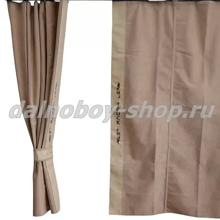 Шторы спальника TRUCK 1.2*1.5 бежевая алоба + бежевая кожа