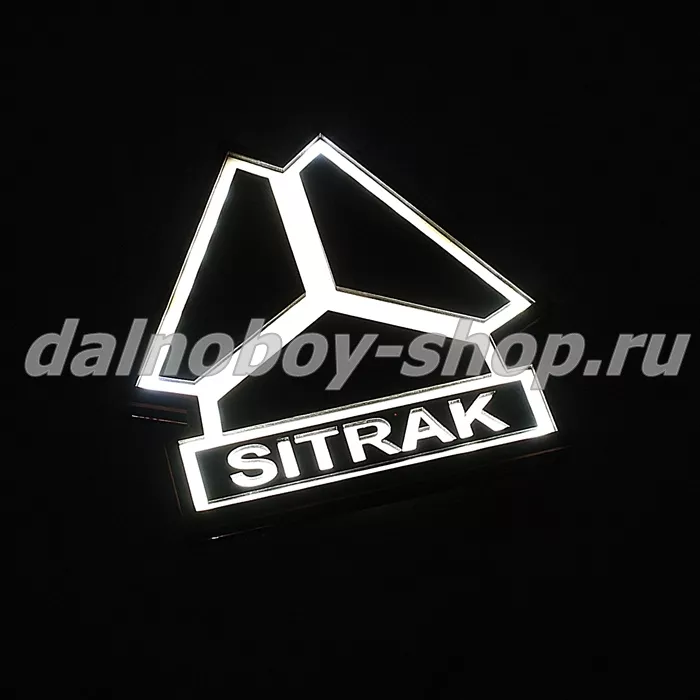 Табличка светящаяся  SITRAK  ЛОГОТИП  деревянный  диодный  24v