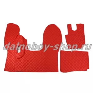 Коврик кож.зам. под ноги Польша DAF CF EURO 6 (механика) красный