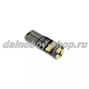 Лампочка габаритная без/цок  T10-2835-9LEDS-PCB  белая 24v (по 10шт) 