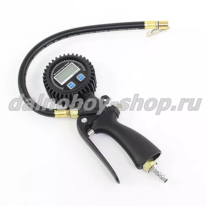 Манометр Электронный с пистолетом для подкачки шин / Евро / наконечник шланга и сердечик манометра..