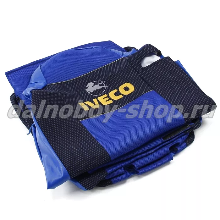 Чехол - сиденье иск.кожа+жаккард IVECO EUROCARGO 3х местный 2012г.синий