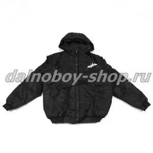 Куртка мужская утепленная с капюшон. MZ 46 черная.