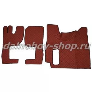 Коврик кож.зам. под ноги Польша VOLVO (2002-2008г.) (автомат) коричневый